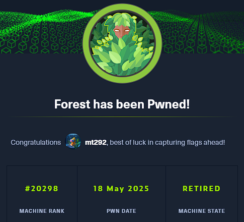 Forest HTB Walkthrough: Active Directory Exploitation via AS-REP Roasting and DCSync