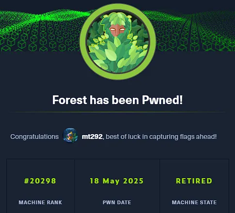 Forest HTB Walkthrough: Active Directory Exploitation via AS-REP Roasting and DCSync