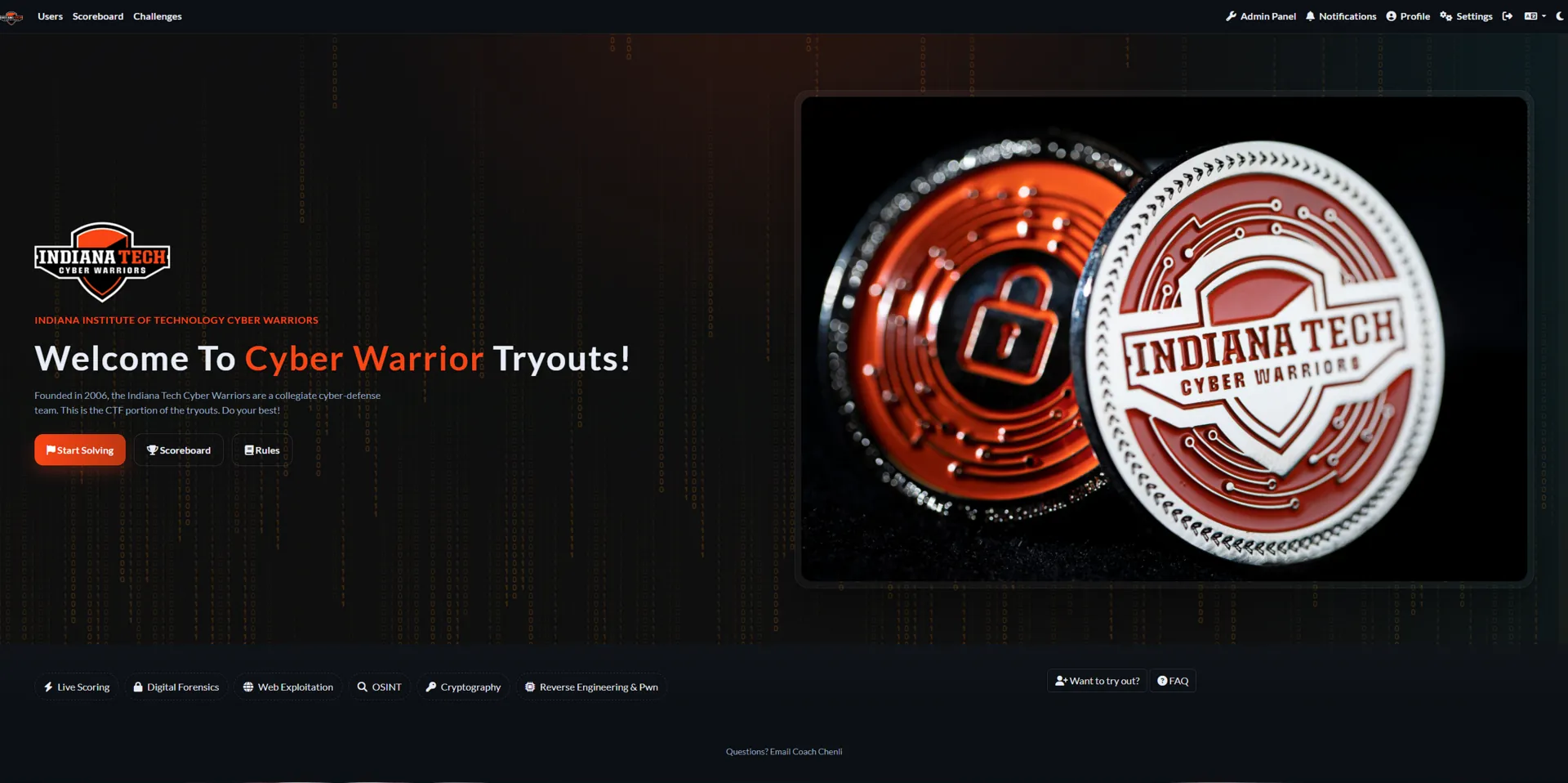 Cyber Warriors CTFd Instance